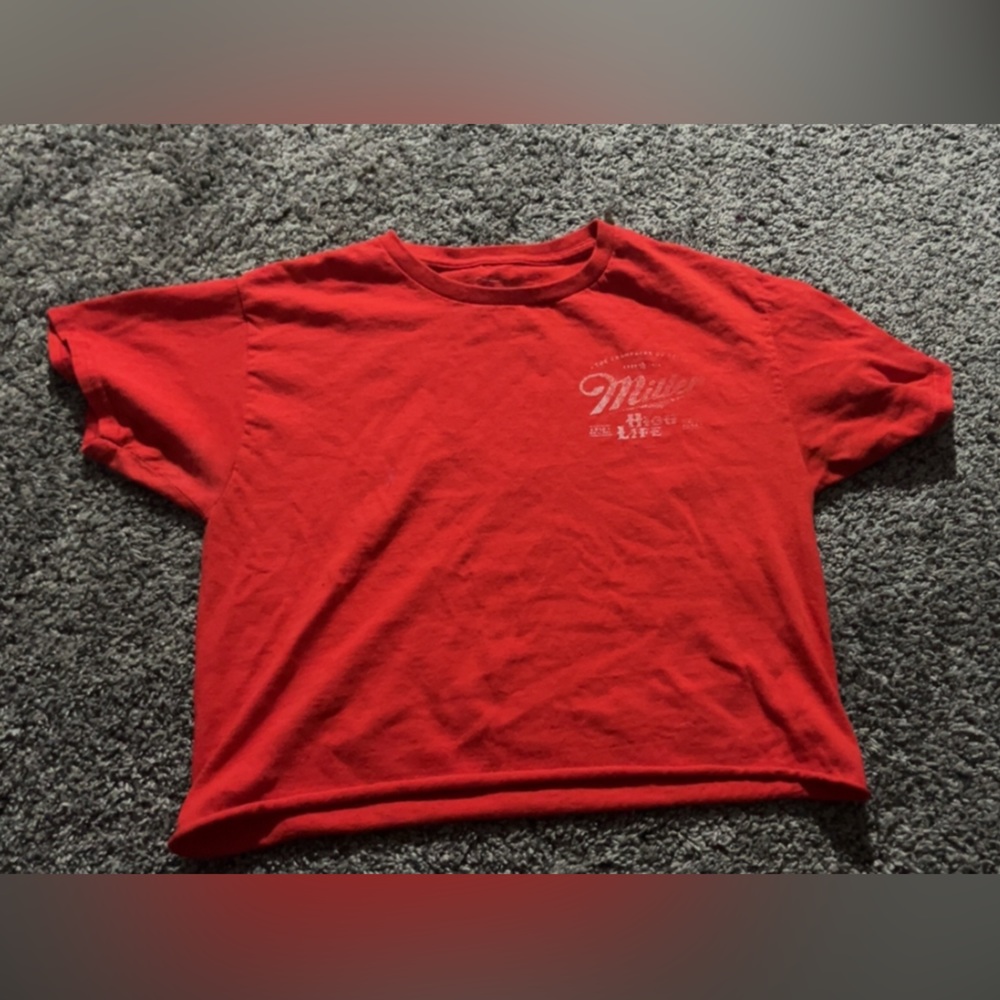 Red crop top